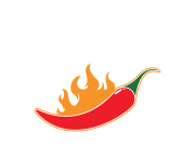 Red hot natural chili icon vector illustration