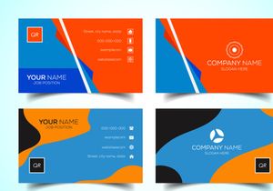 Double-sided creative and modern business card template. Vector illustration