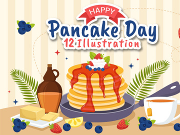 12 Pancake Day Vector Illustration preview picture