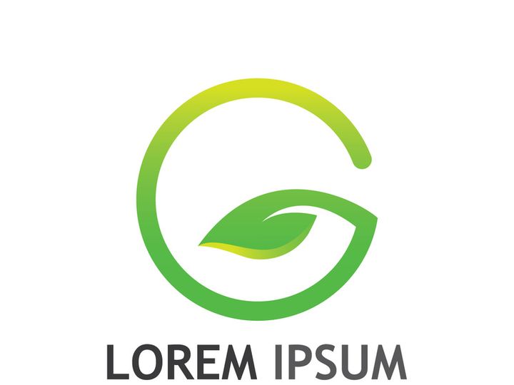 Colorful natural leaf logo design.