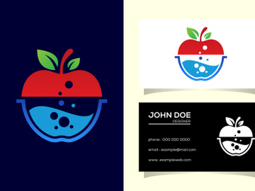 Fruit Lab Logo Template Design Vector, Lab apple logo sign symbol, preview picture
