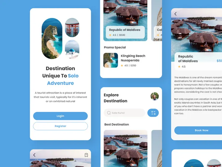 Excursión - Traveling Mobile App UI Kit