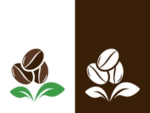 Coffee bean icon vector illustration template