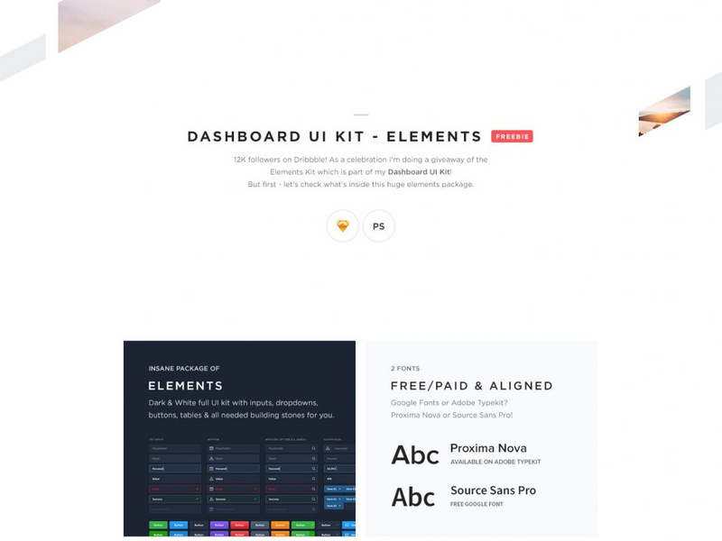 Dashboard UI Kits – Elements