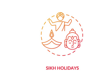 Sikh holidays concept icon preview picture