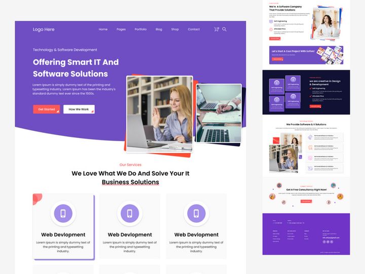 Software Company website design