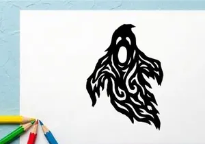 Black tribal hawk tattoo design for body art and ink enthusiasts
