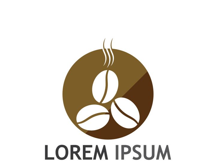 Creative coffee bean logo design.