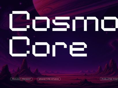Cosmo Core | Pixelated Font