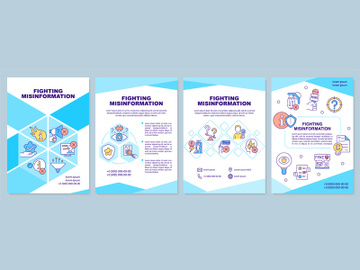 Fighting misinformation brochure template preview picture