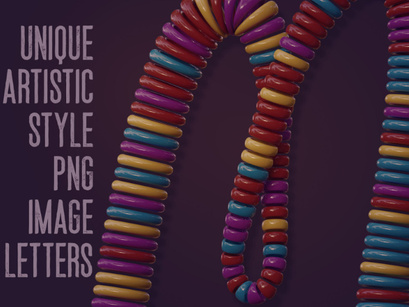 Free Colorful Rings 3D Lettering