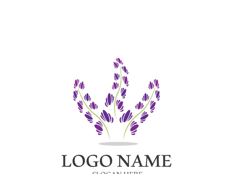 Lavender flower vector icon illustration design template