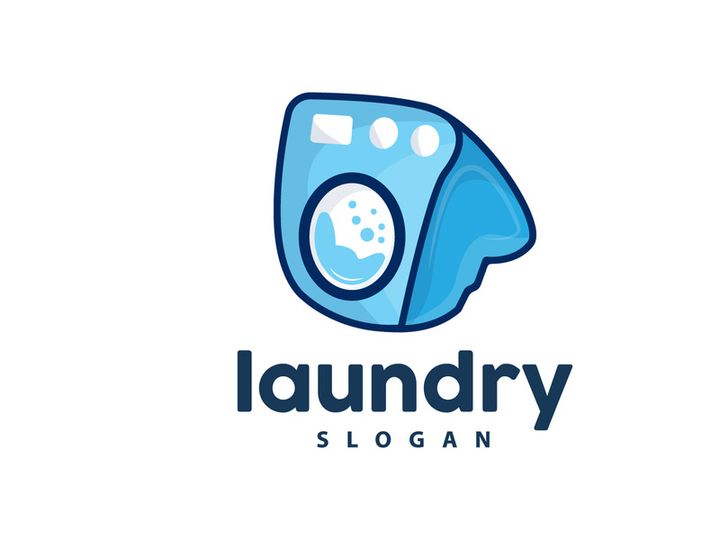 Laundry Logo, Cleaning Washing Vector