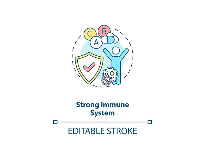 Strong immune system concept icon