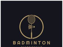 Modern Badminton logo design with Dynamic Shuttlecock and Racket, for championship, sport, sports shop, badminton school, business, company, tournament