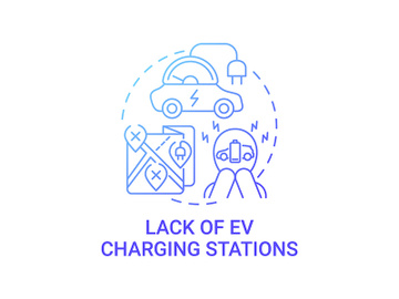 Charging stations eco-friendly car lack concept icon. preview picture
