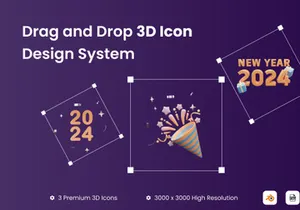 New year 2024 3D Illustration