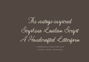 Serphina Lawliam | Handwritten Vintage Script