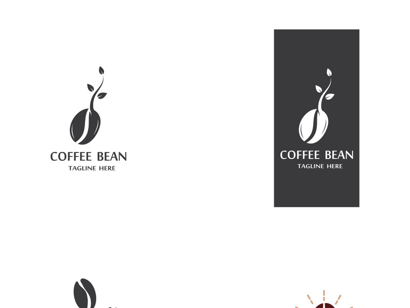 Premium coffee bean logo design.