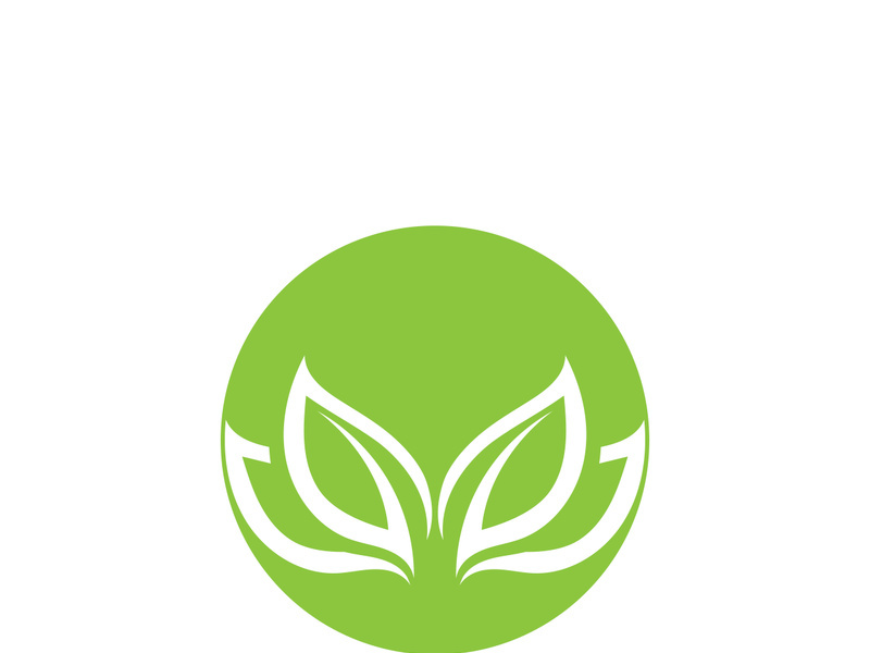 Green leaf ecology nature element vector icon