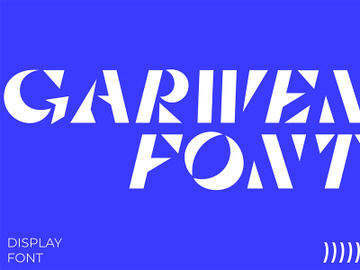 Garwen - Free Sharp Stencil Display Font preview picture