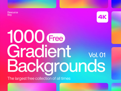 Free 1000 Gradient Backgrounds Vol. 01