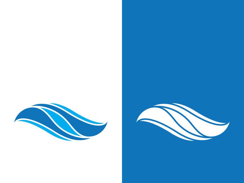 Wave beach vector illustration design logo