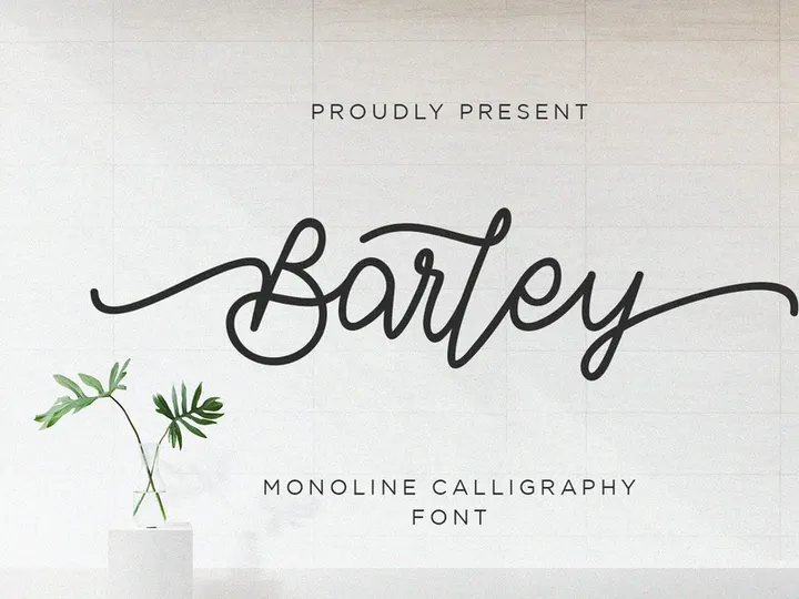 Barley - Monoline Calligraphy preview picture
