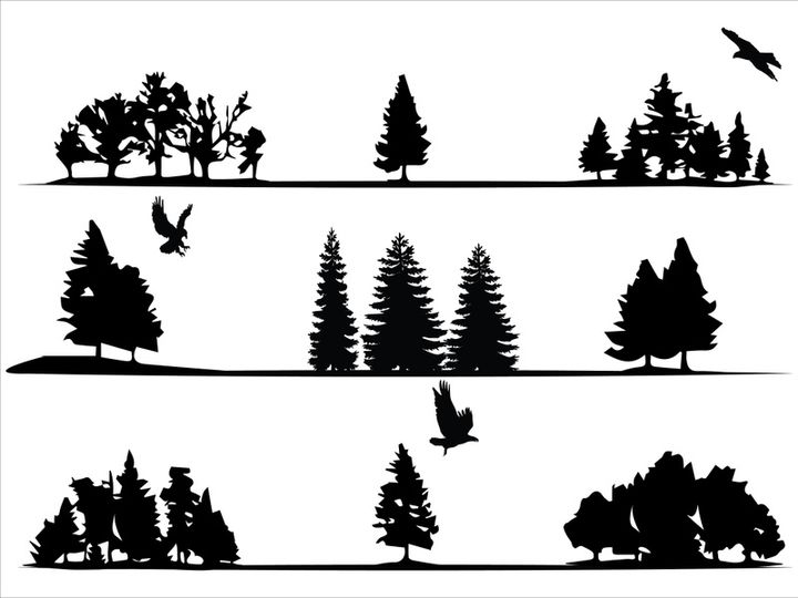 Trees Silhouettes Collection