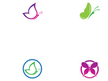Colorful butterfly logo design.