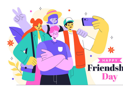 10 Happy Friendship Day Illustration