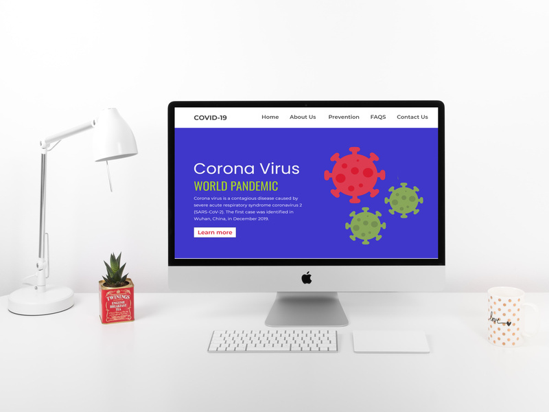 Coronavirus Website Template Design