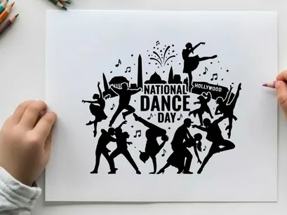 Vector de Celebración de Siluetas del Día Nacional de la Danza