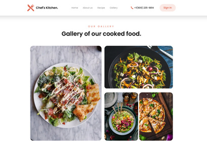 Chef's Kitchen Free NextJs Landing Page Template