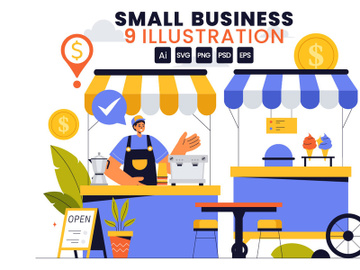 9 Small Business Vector Illustration preview picture