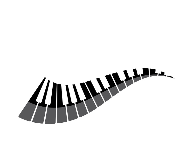 Keyboard piano vector Musical instrument illustration design template