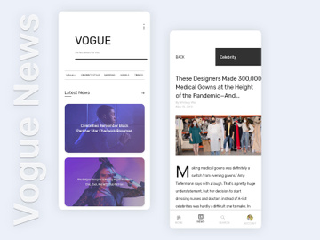 VOGUE News App Ui kit preview picture