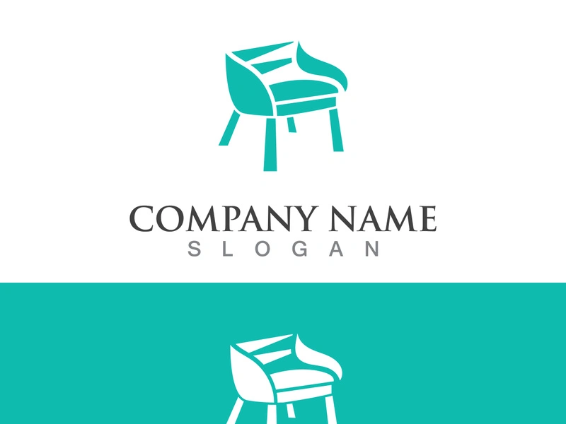 Chair furniture logo image creative design modern vector template
