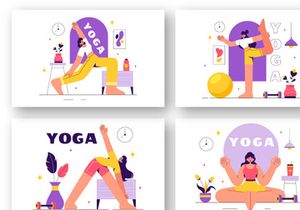 9 Yoga and Meditation Practices Illustration