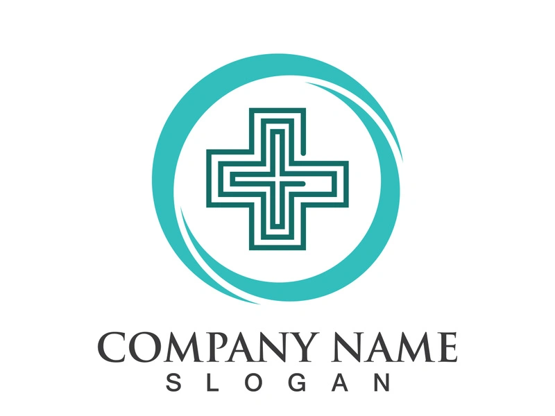 Medical health icon digital logo design vector illustration