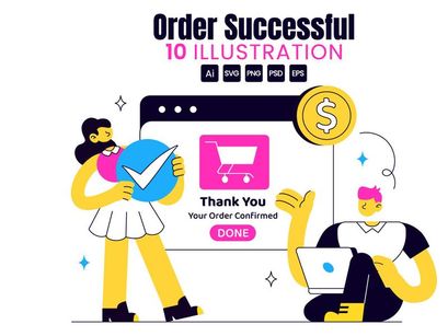 10 Order Successful Vector Illustration