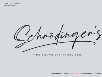 Schrödinger’s Signature Font preview picture