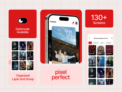Cinemate - Movie Mobile App UI KIT