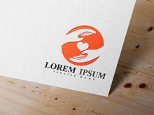 Hand care Love Logo vector