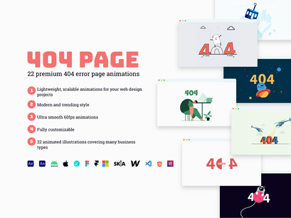 The Ultimate 404 Error Page Animations Pack