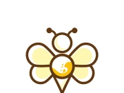 Bee icon design illustration
