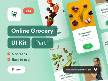 Grofast - Online Grocery App UI Kit Part 1 preview picture