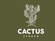 Cactus Logo, Desert Green Plant Vector