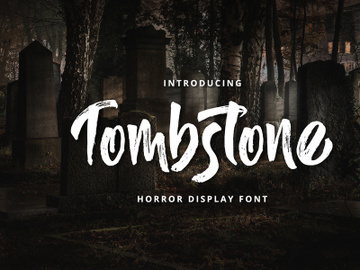Tombstone - Horror Display Font preview picture