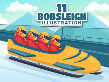 11 Bobsleigh Sport Illustration preview picture